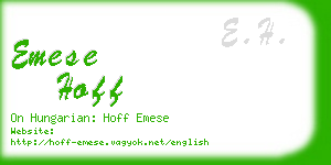 emese hoff business card